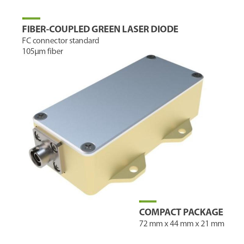 4 watt 525nm green fiber coupled laser dioder