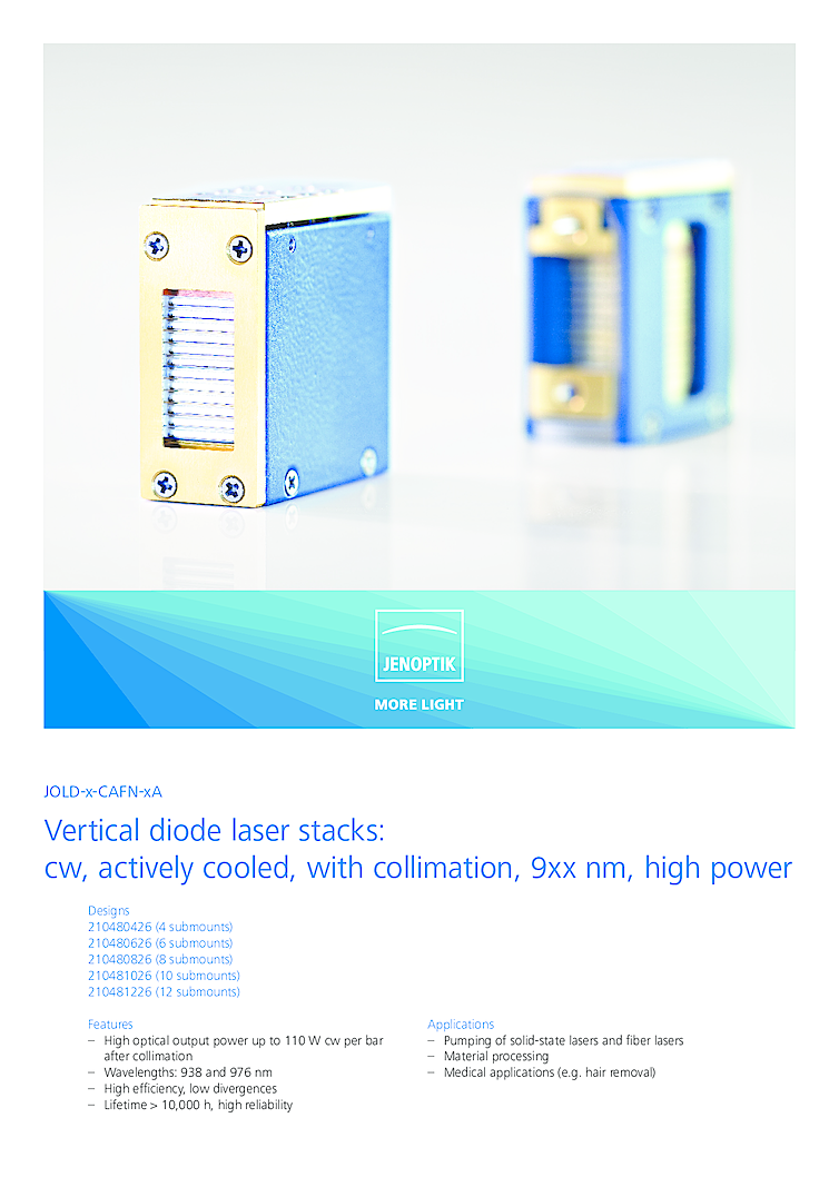 Diode Laser Stacks - Vertical and Horizontal