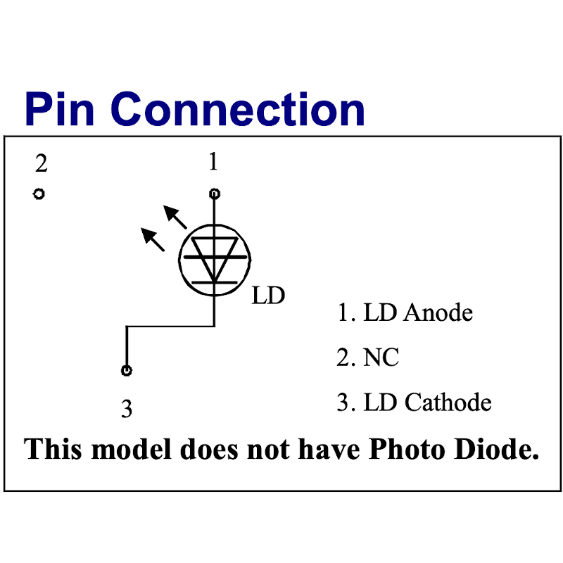 Nichia NDVA111T 405nm Laser Diode Pinout