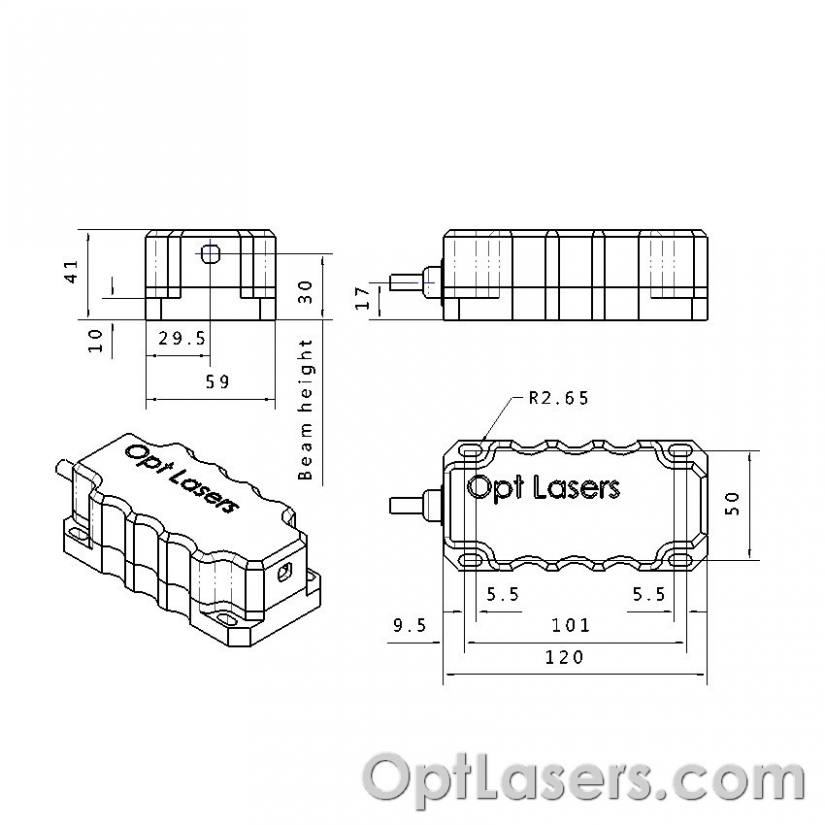 520nm Laser Module Dimensions