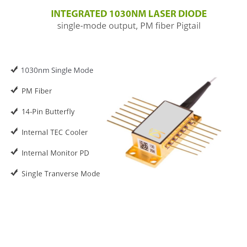 1030nm Butterfly Laser Diode Features