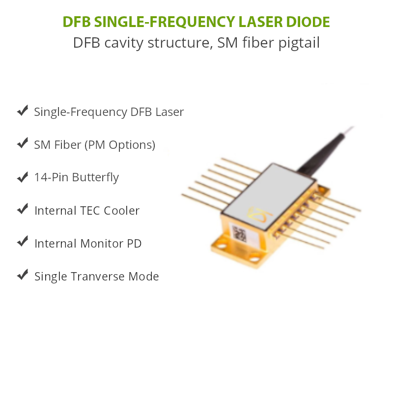 1550nm DFB Laser Diode Featuers