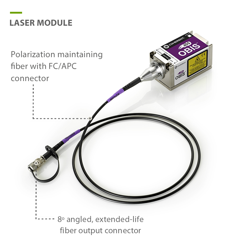 fiber-coupled 405nm laser diode head