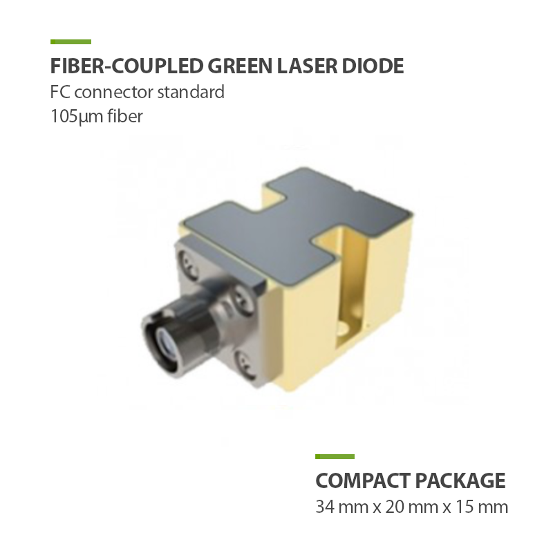 525nm fiber-coupled green laser diode module